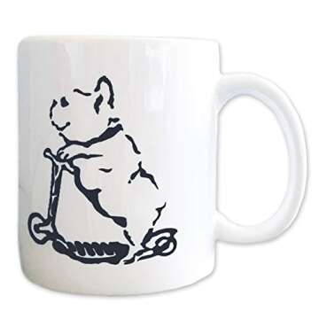 Charming French Bulldog Mug with Heart Balloon - 12oz