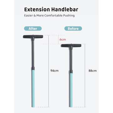 newyoo TR008 Toddler Push Tricycle, Toddler Bike for 1-3 Years Olds, Birthday Gift for Boys and Girls, 5 in 1 Balance Bike with Handle, Kids Trike with Safe Bar, Green