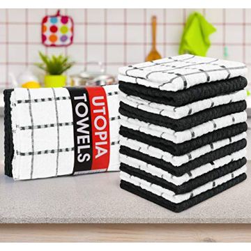 Utopia 100% Cotton Kitchen Towels - Soft, Absorbent, Pack of 12