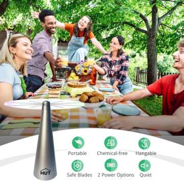 HUT-Fly Table Fan - Outdoor/Indoor, Quiet & Portable