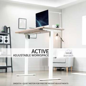 VIVO Electric Height Adjustable Stand Up Office Desk - 60 in
