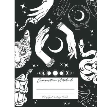 Boho Composition Notebook for Girls: Mystical Design