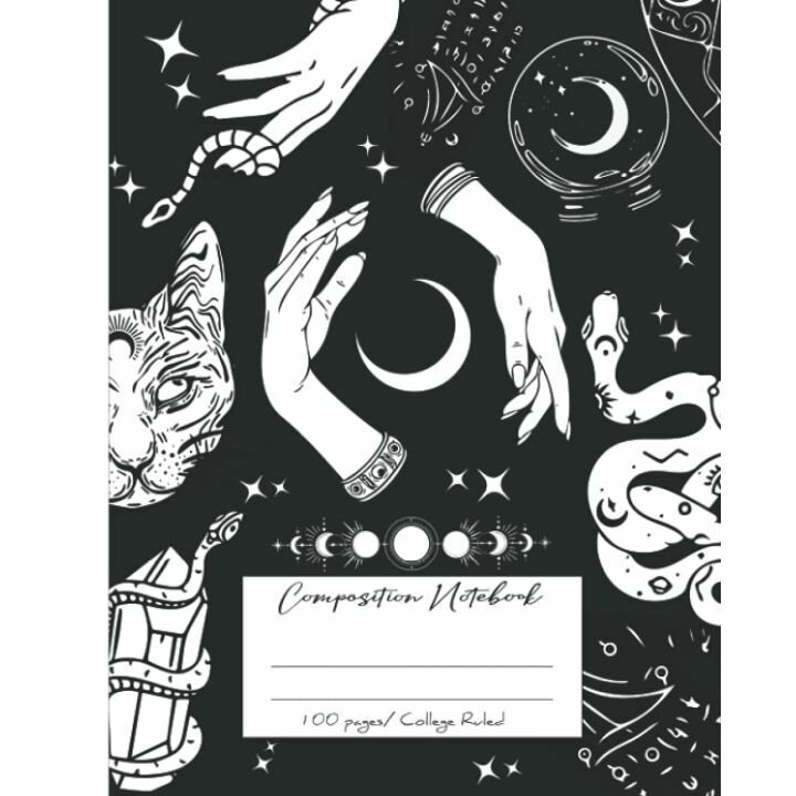 Boho Composition Notebook for Girls: Mystical Design