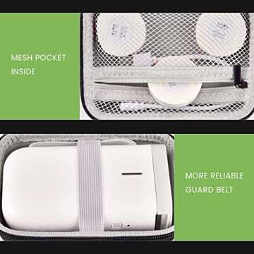 ALKOO Case Compatible with NIIMBOT D11 Label Maker Printer, Storage Bag for Phomemo D30 for Canon for Ivy 1/2 for HP Sprocket Mini Photo Printer & Label Paper Accessories- Holder Box Only