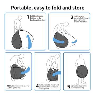 Selens Small Collapsible Backdrop Double-Sided Grey Green Screen 2-in-1 Pop Up Background with Carrying Bag for YouTube Streaming, Product Photography and Zoom Virtual Video, 39x59inches /1m×1.5m