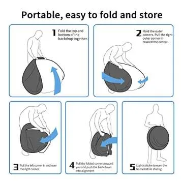 Selens Small Collapsible Backdrop Double-Sided Grey Green Screen 2-in-1 Pop Up Background with Carrying Bag for YouTube Streaming, Product Photography and Zoom Virtual Video, 39x59inches /1m×1.5m