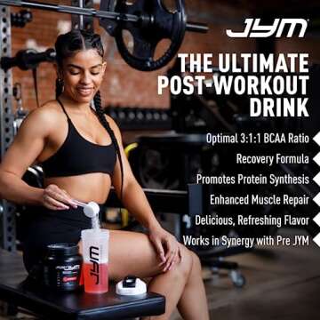 JYM Supplement Science Post JYM Active Matrix Rainbow Sherbet Amino Recovery Powder Pure Creatine HCL, BCAA’s, Glutamine, Carnitine, Betaine, Taurine for Strength, Repair, Performance 30 Servings