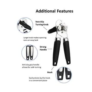 Heavy Duty Manual Can Opener with Ergonomic Design