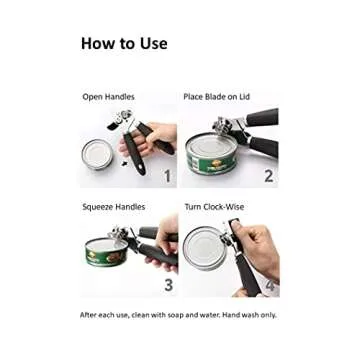 Heavy Duty Manual Can Opener with Ergonomic Design