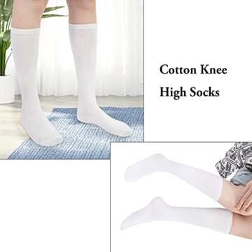 Thigh High Socks for Women - 4 Pairs for Casual Style