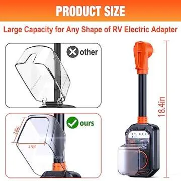 GEARGO RV Surge Protectors 50 Amp RV Circuit Analyzer, Full Protection(9500 Joules), RV Adapter Plug for Camper(Orange)