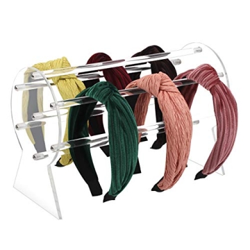 AOFLLU Acrylic Headband Holder - Stylish Organizer for Hairbands & Jewelry