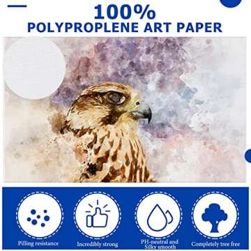 100 Pieces Watercolor Paper 140 lb/ 300 GSM Heavyweight Art Paint Paper White Water Coloring Paint Paper for Artist and Kids (5 x 7 Inch)