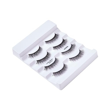 KISS Lash Couture Faux Mink False Eyelashes Multipack, Knot-Free Lash Band, Reusable, Contact Lens Friendly, Easy To Apply, Ultrafine, Tapered, Synthetic Fake Lashes, Style Little Black Dress, 4 Pairs