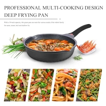 Vinchef Nonstick Skillet with Lid 11In Deep Frying Pan