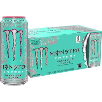 Monster Energy Ultra Vice Guava 16oz - Sugar Free, Pack of 15