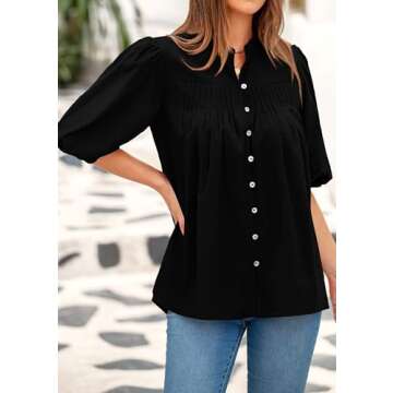 PRETTYGARDEN Women's Summer Lantern Sleeve Blouse