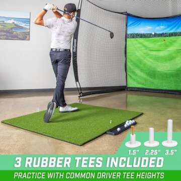 GoSports Golf Hitting Mat ELITE 5x5 ft for Practice