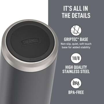 ICON SERIES BY THERMOS 32oz Stainless Steel Bottle with Straw