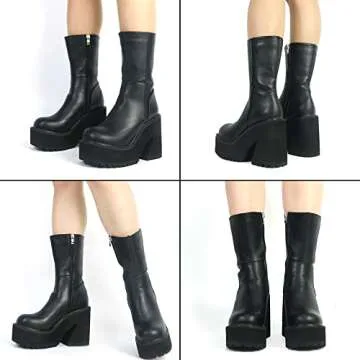Stylish AMINUGAL Womens Wedge Heel Ankle Boots