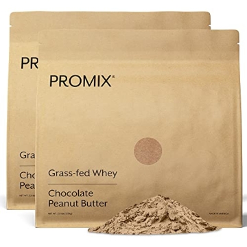 Promix Whey Protein Powder, Chocolate Peanut Butter - 5lb Bulk - Grass-Fed & 100% All Natural - ­Po...