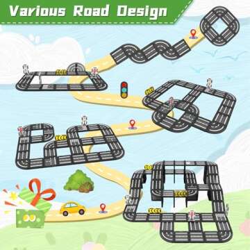 Magnetic Tiles Road Set, Magnet Tiles for Kids Ages 3-5 4-8 5-7, Magnetic Building Blocks Montessori...