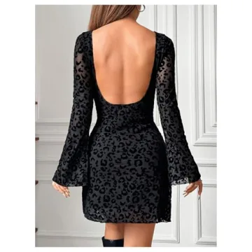 Stylish MakeMeChic Leopard Print Mini Dress for Women