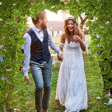 84 Ft 12 Strands Artificial Ivy Garland Vine Fake Greenery Leaf Decor for Wall Party Wedding Room Home Garden Kitchen Wall Office Indoor & Outdoor