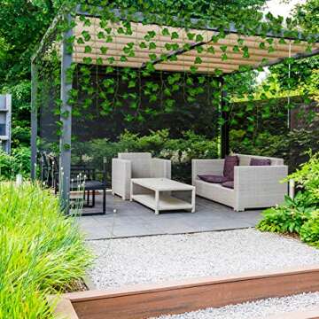 84 Ft 12 Strands Artificial Ivy Garland Vine Fake Greenery Leaf Decor for Wall Party Wedding Room Home Garden Kitchen Wall Office Indoor & Outdoor