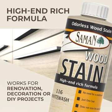 SamaN Interior Water Based Wood Stain - Natural Stain for Furniture, Moldings, Wood Paneling, Cabine...