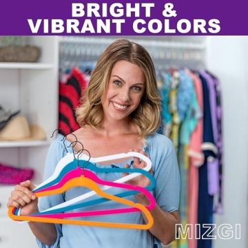 MIZGI Velvet Hangers - 30 Pack Space Saving Non-Slip