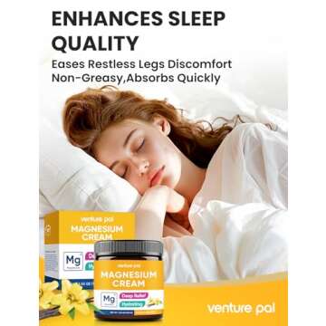 Venture Pal Magnesium Lotion - Soothing Topical Cream for Relaxation and Pain Relief
