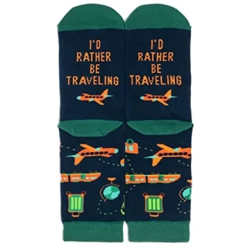 Funny Traveling Socks for Men & Women - Perfect Gift