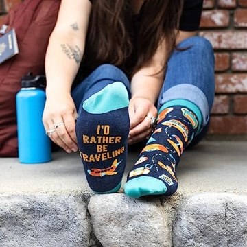 Funny Traveling Socks for Men & Women - Perfect Gift