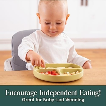 Simka Rose Baby Suction Plate - Safe Silicone, Easy to Clean