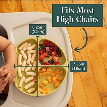 Simka Rose Baby Suction Plate - Safe Silicone, Easy to Clean