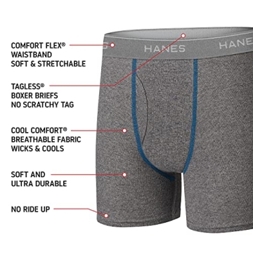 Hanes Boys' and Toddler Comfort Flex Waistband Boxer Briefs - 7 Pack in Multicolor Assorted Designs