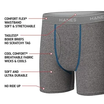 Hanes Boys' and Toddler Comfort Flex Waistband Boxer Briefs - 7 Pack in Multicolor Assorted Designs
