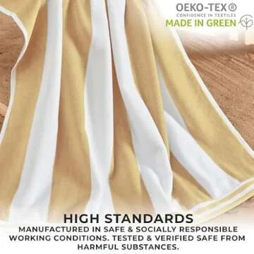 Large Beach Towel Set of 4 - Soft Cabana Striped Beach Towels for Adults and Velour Pool Towels with 100% Cotton - Lightweight Quick Dry Beach Towel Pack and Cute Beach Towel for Women and Men