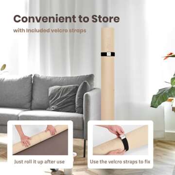 Gogokiwi Large Yoga Mat (6'x4') Extra Wide 1/4 Inch Thick Workout Mat for Home, Non Slip Fitness & Exercise Mat for Home Gym, Yoga, Pilates, Stretching, and Floor (Neutral Nature)