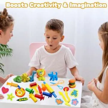 Playdough Tools for Kids, 24 Pieces Play Dough Tools Set with Rolling Pins,Playdough Cutters,Playdough Extruders,Scissor