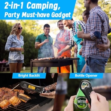 Biison Instant Read Waterproof Meat Thermometer for BBQ