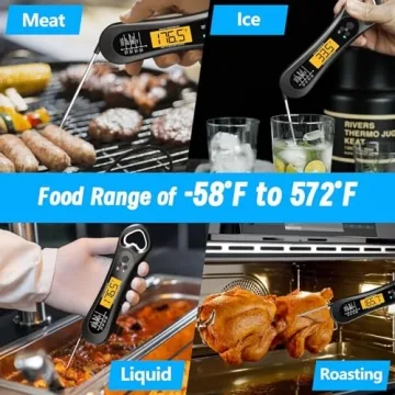 Biison Instant Read Waterproof Meat Thermometer for BBQ