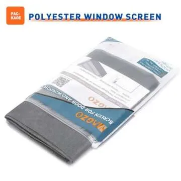 MAGZO Window Screen Replacement, 36"W x 196"L Screen for Windows and Adjustable Door DIY Window Screen Roll French Patio Entry Porch Sliding Door Screen Mesh Curtain Net Wire Gray