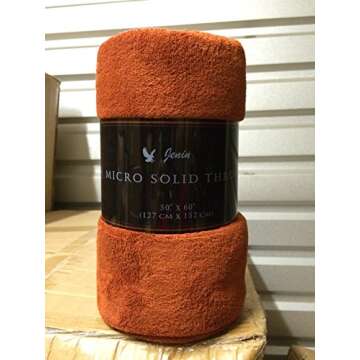 Goldenlinens Ultra Soft Cozy Plush Fleece Warm Solid Colors Traveling Throw Blanket 50" X 60" (127 c...