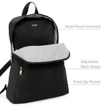 TUMI - Just In Case Foldable Backpack - Lightweight, Compact Travel Backpack - For One Bag Travel - 15.5" X 12.3" X 4.5" - Black with Gold Hardware