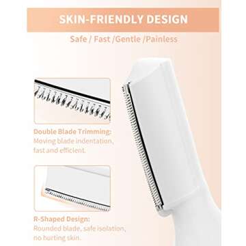 Dapsang Eyebrow Trimmer, Electric Eyebrow Razor for Women Men, Rechargeable Painless LED Light Facia...