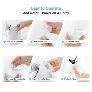 EZBASICS Facial Steamer for Moisturizing Spa Experience
