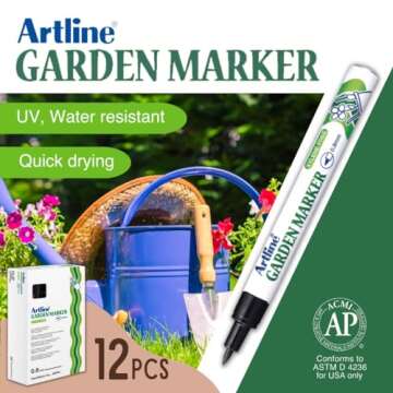 Artline EK-780 Garden Markers, 0.8 mm Writing Width, UV Resistant, Waterproof Permanent Markers Idea...