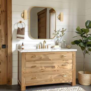 Cargifak 2-Light Wall Light, Brass Gold Wall Sconce, Indoor Up and Down Wall Lamp for Bedroom Bathro...